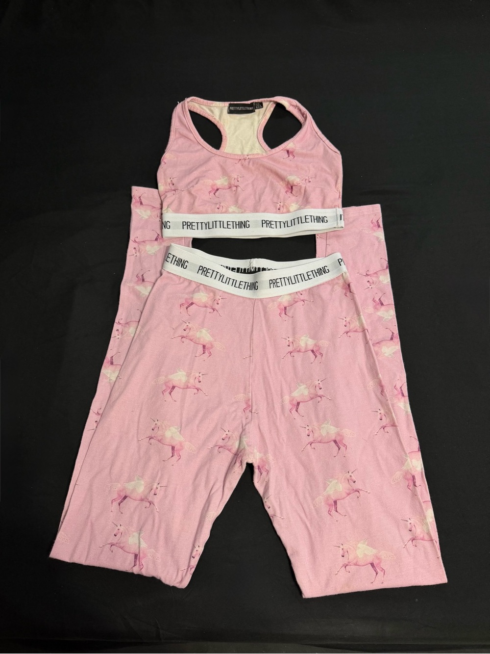 PrettyLittleThing Pink Unicorn Pajama Set